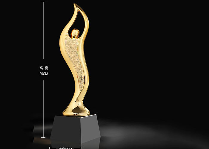 Epoxy Resin Trophies And Awards Gold / Silver / Copper Plated Type Optional