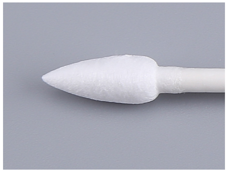 Paper Handle White Cotton Bud Swab Round Head For Cosmetic Cleaning