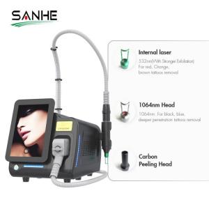 China Portable 1064nm 532nm Q Switched Nd Yag Laser Tattoo Removal Machine Skin Whitening Pigment Removal Tattoo Remover wholesale