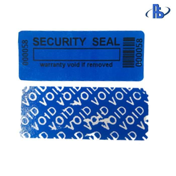 Tamper Evident VOID Labels , Partial Transfer Security Barcode Labels