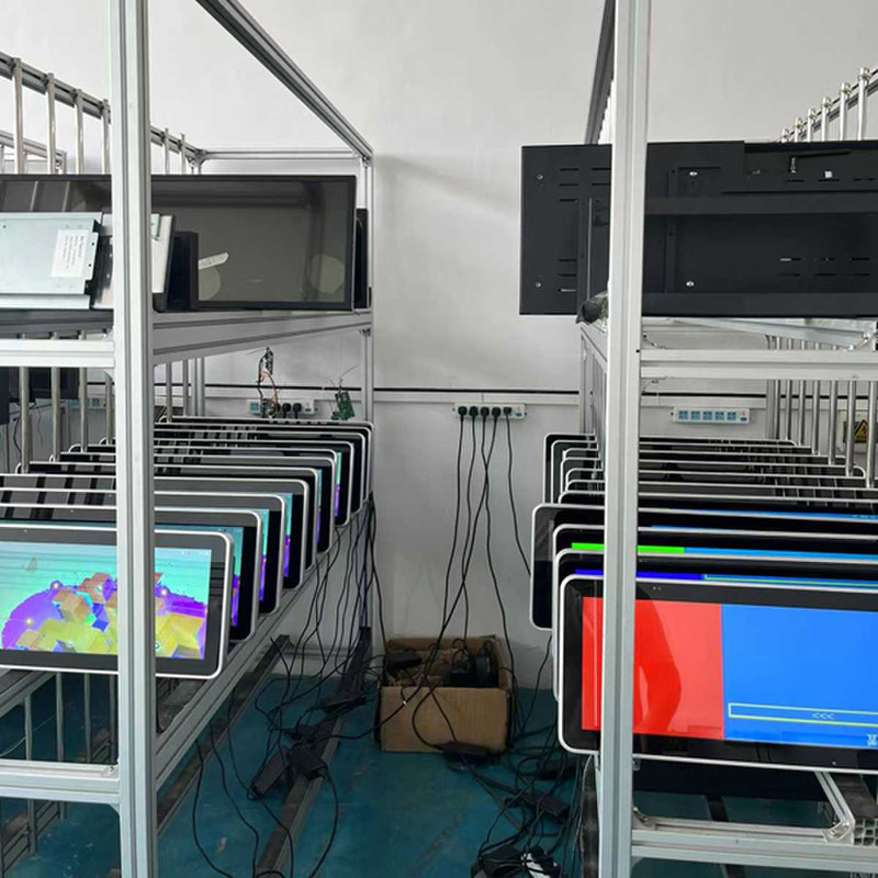 Custom Supermarket Square Advertising bar LCD panel Wall Mounted Hanging Stretched Bar LCD Displays
