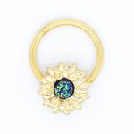 10mm 16G Wedding Nose Piercing Jewelery Gold Flower 316 Stainless Steel