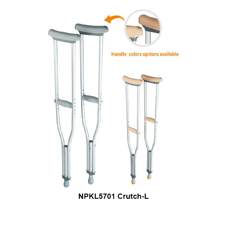 Lightweight and Strong Aluminum Axillary Crutches Disabled Walking Crutches
