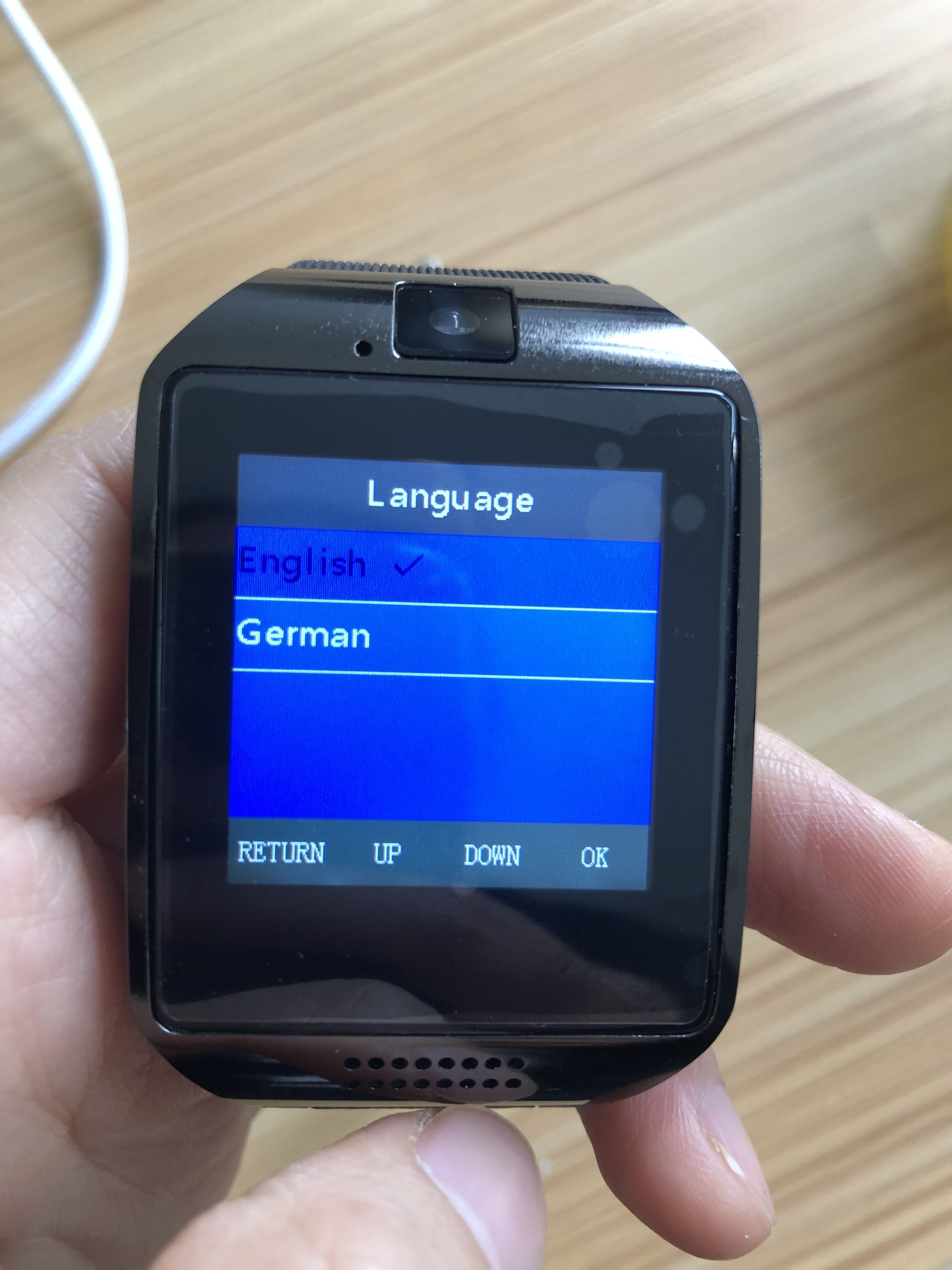 Customize language touch screen wireless call system wrist watch pager