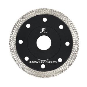 China 105mm X Shape Rim Diamond Saw Blade Sintered Hot Press OEM ODM OBM wholesale