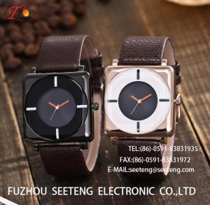China WHOLESALE PU STRAP ALLOY CASE QUARTZ WATCHES SQUARE CASE wholesale