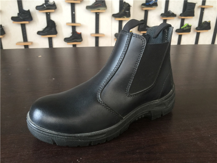 Ladies Slip On Work Boots / Womens Steel Toe Work Shoes Side Elastic Belt Without Lace