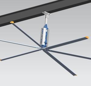 China AWF66 22ft 6 Blade Ceiling Fan , Large Industrial HVLS Ceiling Mount Ceiling Fan wholesale