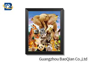 China Customized Christmas 3D Lenticular Pictures / Flip Effect Printed 3D Animals Photos wholesale