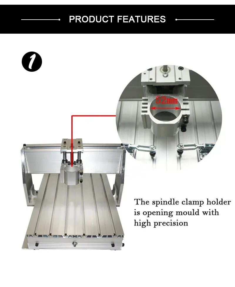 3040 Milling Cutting CNC Router Machine Frame Kit With 1204 Ballscrew