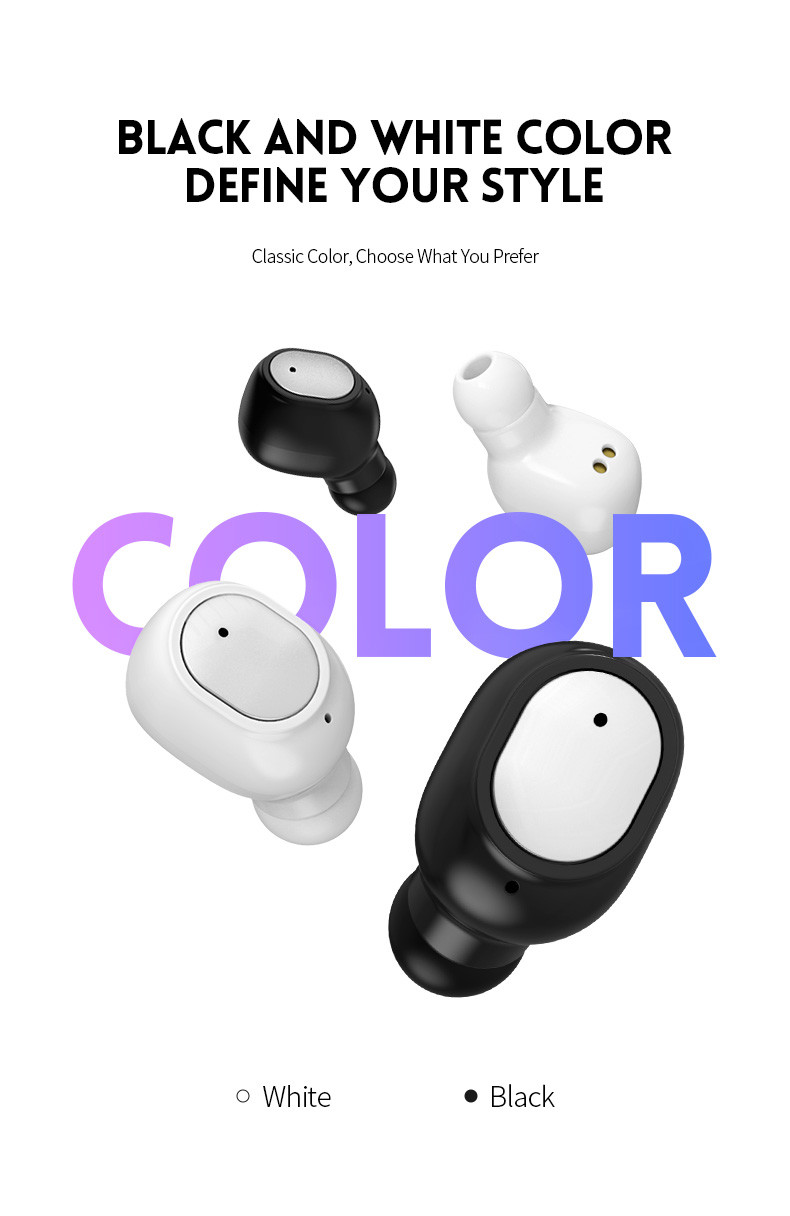 Q2 Blue tooth in-Ear Headset Earbud V5.0 Noise Cancelling Invisible Outdoor Sports TWS Earphone Headphone for Cell Phone
