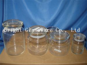 China wholesale glass jar with lid, glass candle jar wholesale