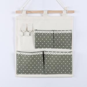 China Puting hanging storage bag pockets organizer door wall chest holder customized green red dot wholesale