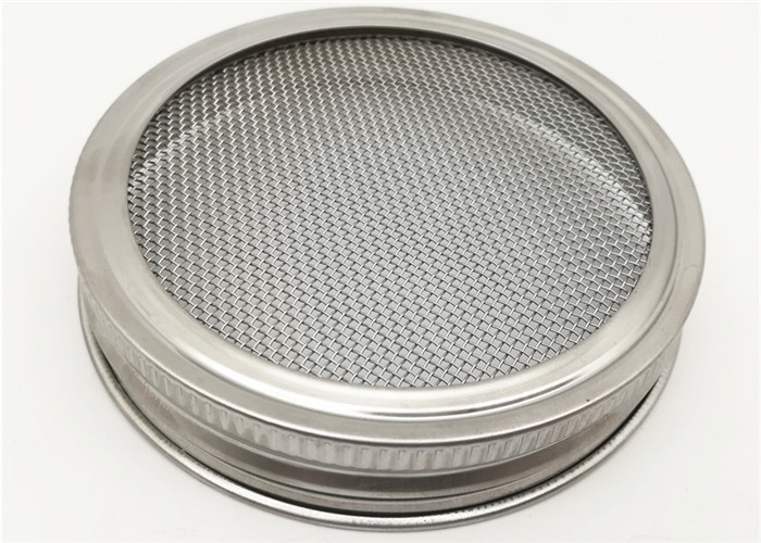 86mm Stainless Steel Mason Jar Lids Round / Square Shape For Filtration