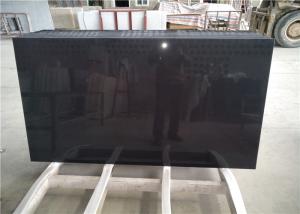 China Pure Black Quartz Table Top Anti - Scratch Jumbo Size 40&quot; For Living Room Table wholesale