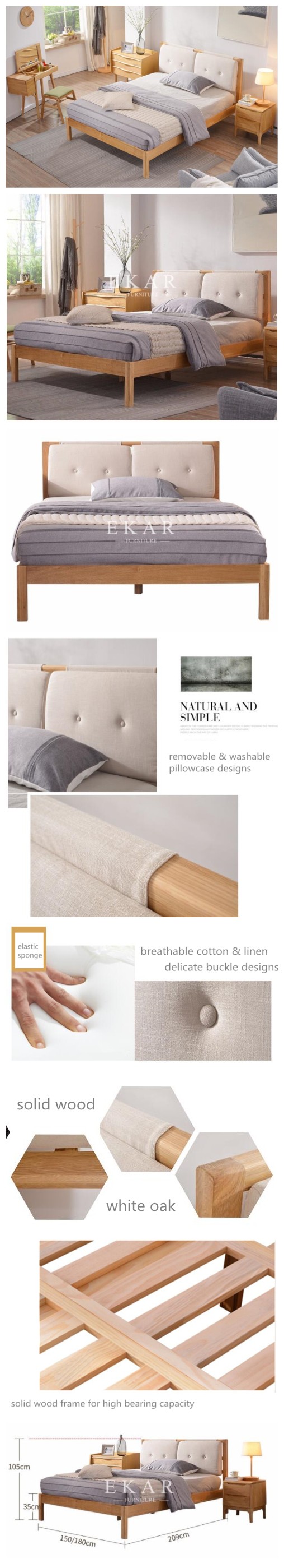 Bed Frame Wood Modern Platform Bed