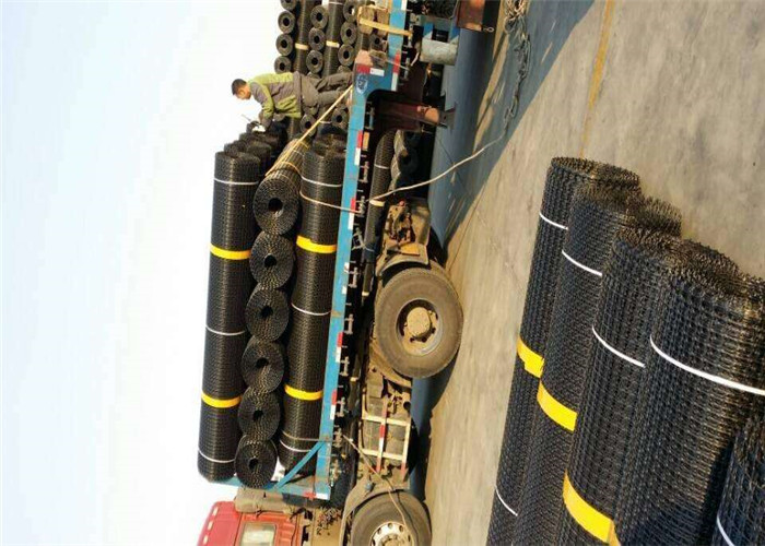 Foundation Reinforcement Biaxial 15KN Geogrid In Retaining Walls