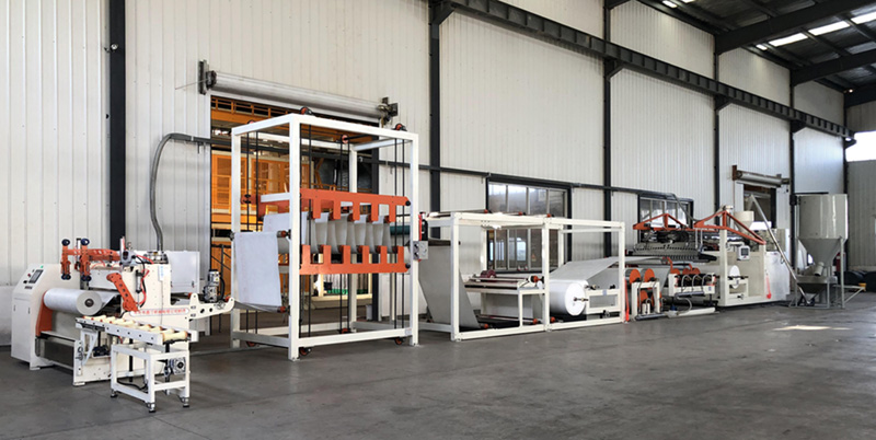 Electrical Control Winding Machine For PE Sheet Fabric Carpet And Turf Coiling System