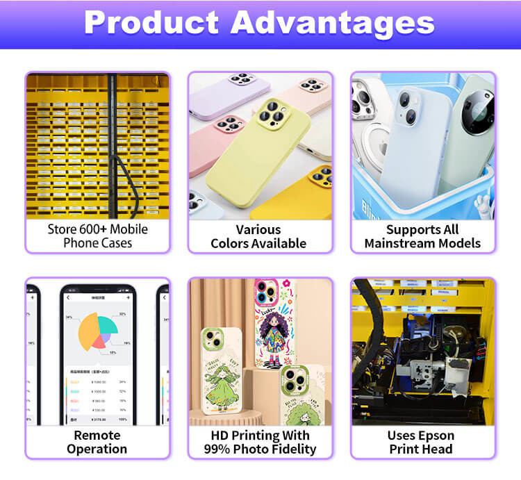 Fast Printing Phone Case Printing Vending Machine Factory OEM / ODM Customization