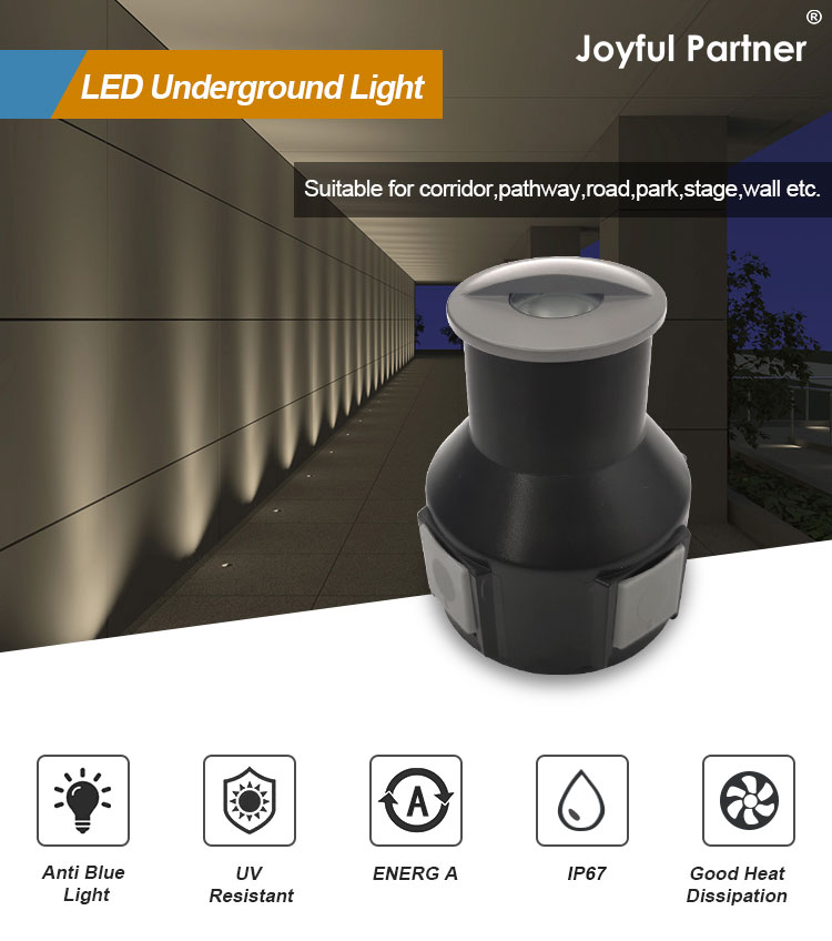 Recessed LED Underground Light Semi Shading Side Emitting IP67 In Ground LED Lights