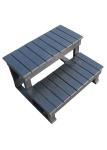 Deluxe Massage Hot Tub Spa Steps 2 Tier Signature Spa Steps Simulated Wood Grain