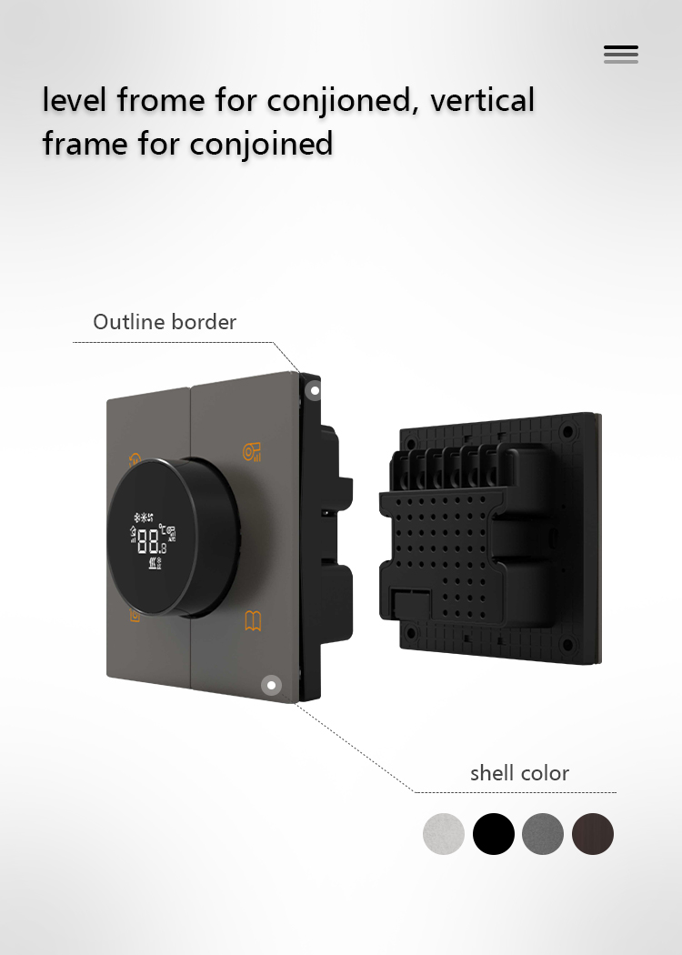12 Voltage DC Smart Knob Thermostat Big Plastic Multi Color Panel