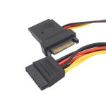 PVC 50cm SATA Power Cord 15Pin Sata Male To Female Extension Cable