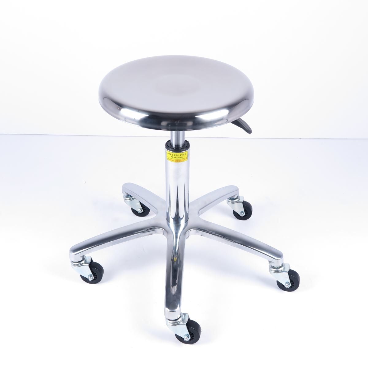 Adjustable Cleanroom Ergonomic Laboratory Stools Stainless Steel Material