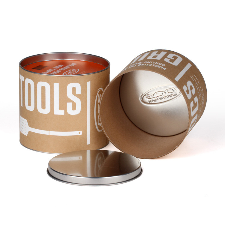 Labeling Color Kraft Paper Tube Packaging , Paper Tube Containers CMYK Printing