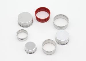 China 18-28mm Metal Screw Caps , Aluminum Threaded Cap For Screw Bottle wholesale