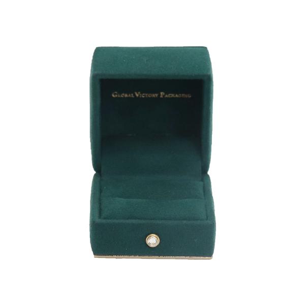Velvet Emerald Color Jewelry Packaging Box For Necklace