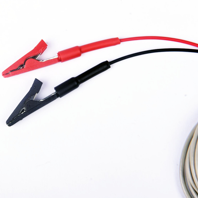 Reusable Alligator Clips With Two Alligators Red And Black 1.5m Cable