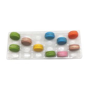 China 18 Pcs Plastic Macaron Tray Food Grade Custom Size Logo For Chocolate Sugar wholesale