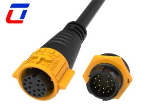 China 18 Pin Waterproof Data Connector Male Panel Mount Female Cable Connector IP67 wholesale
