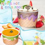 8 Oz Ice Cream Cups Summer Snack Cups Ice Cream Party Paper Cup Disposable Ice