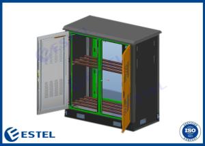 China Two Compartment ISO9001 Grey RAL7035 Telecom Outdoor Cabinet wholesale