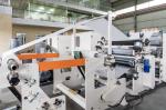 Pneumatic Slitting Hand Towel Making Machine , PLC Tissue Paper Machinery