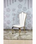 Stainless Steel Event Throne Wedding Banquet Chair Golden With Cushions