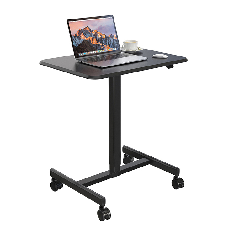 Modern Work Office Desk PANEL Wood Style Height Adjustable Coffee Table with Wheels