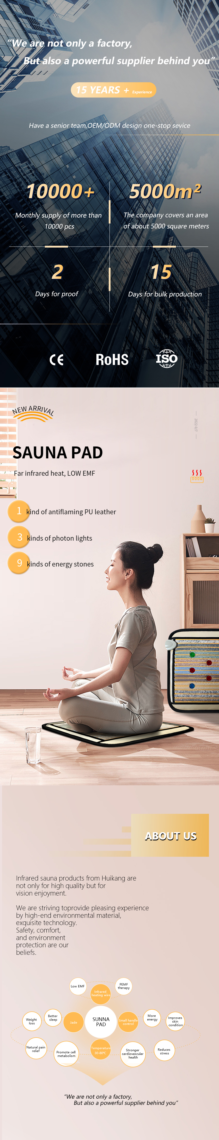 50x50 Far Infrared Heating Pad Jade And Tourmaline Crystal Chair Pad 80W
