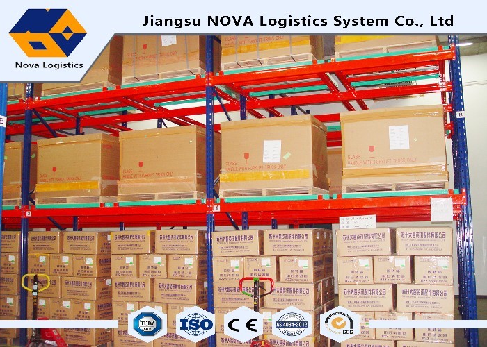 Industry Push Back Pallet Warehouse Racking System For Logistics Distribution Centers