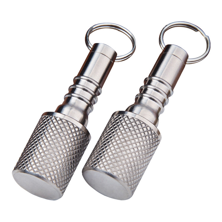Mini Portable Steel Pill Box With Keychain