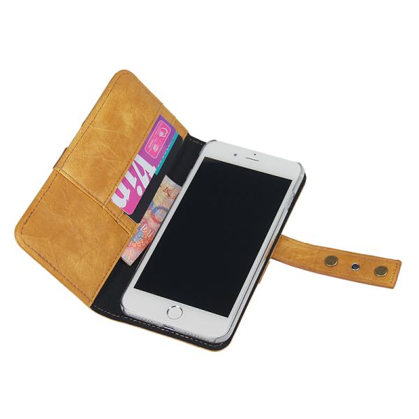 China Wholsale special Rivet leather shell for Apple iphone 7 plus wallet case cover