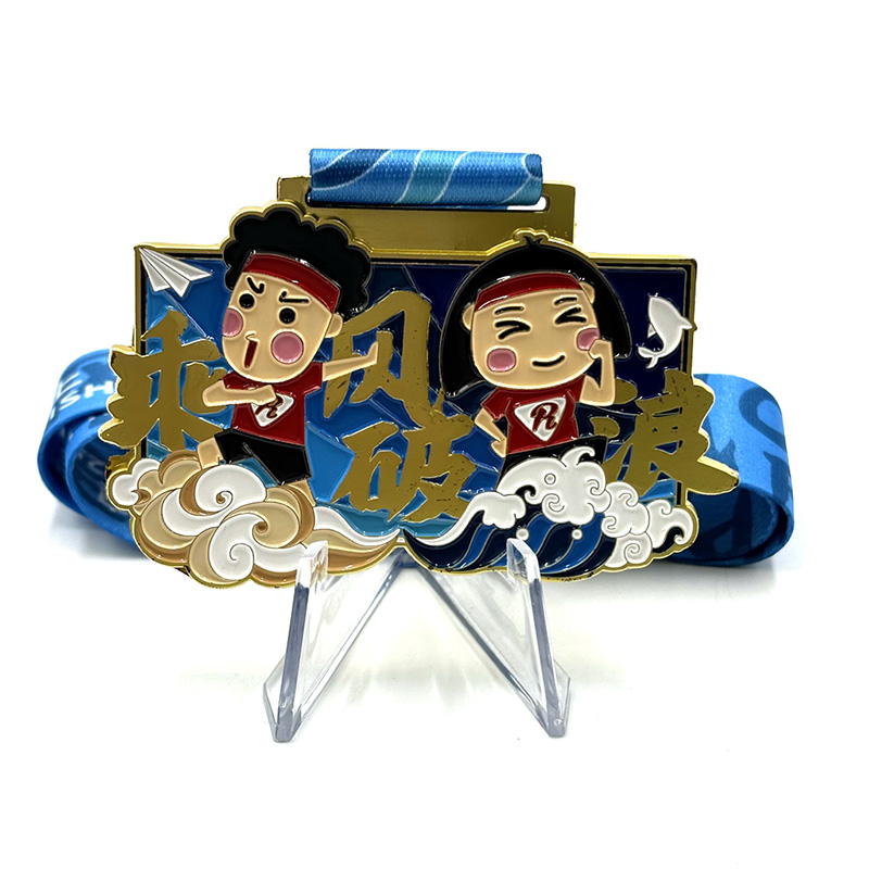 Soft Enamel Customized Virtual Running Medal Custom Shape For Kid’S Award
