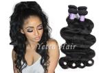 12 - 30 Inch Peruvian Virgin Hair / Natural Black Body Wave Hair