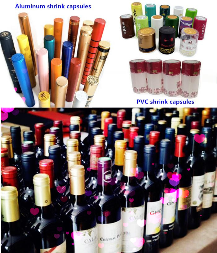OEM Aluminum Foil Capsule 28x38mm Heat Shrink Sleeves For Wine Bottles