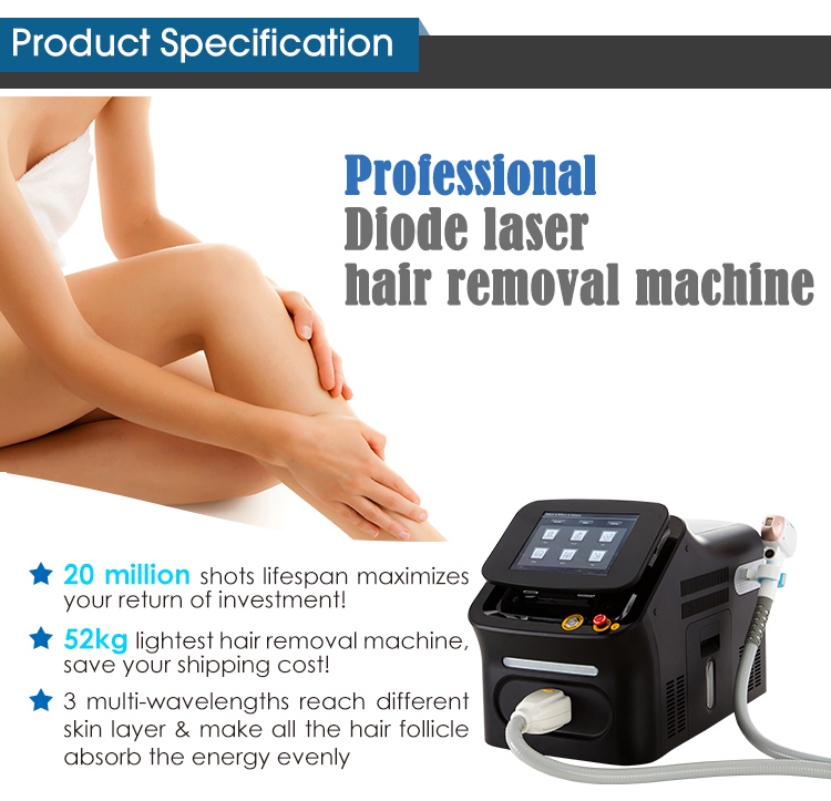 755nm 808nm 1064nm Diode Laser Hair Removal Machine For Clinic / Salons