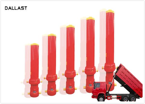 10500mm Stroke Single Acting Hydraulic Cylinder for Tipper Truck , Telescoping