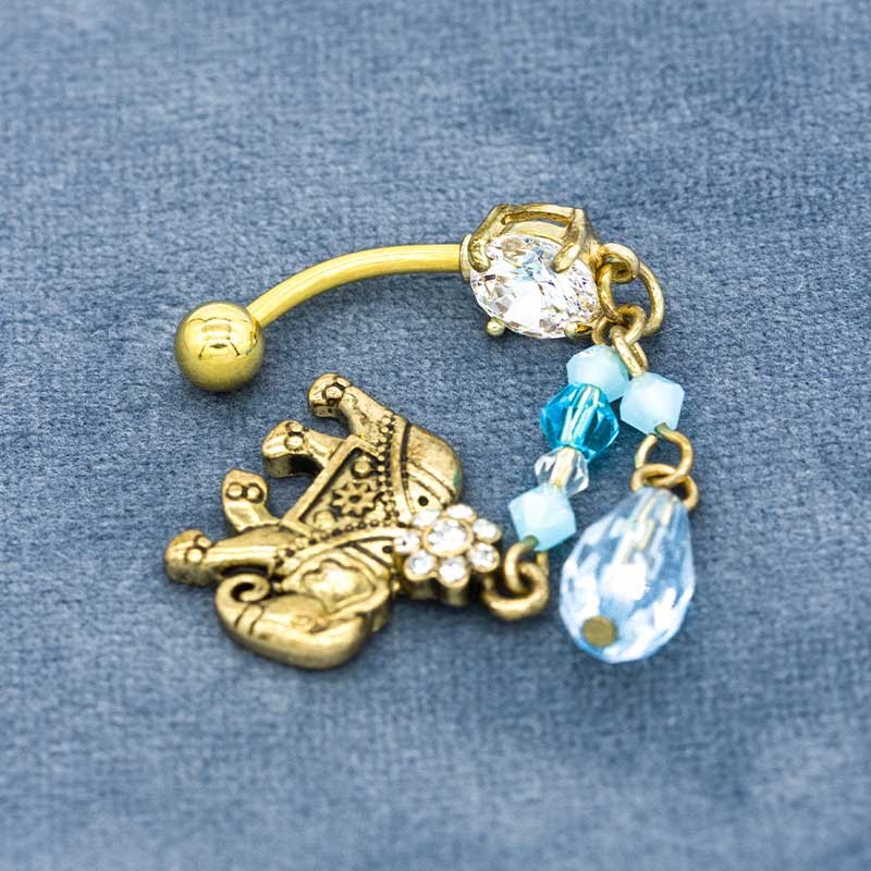 Elephant Dangle Body Piercings Jewellery 316 Stainless steel OEM ODM