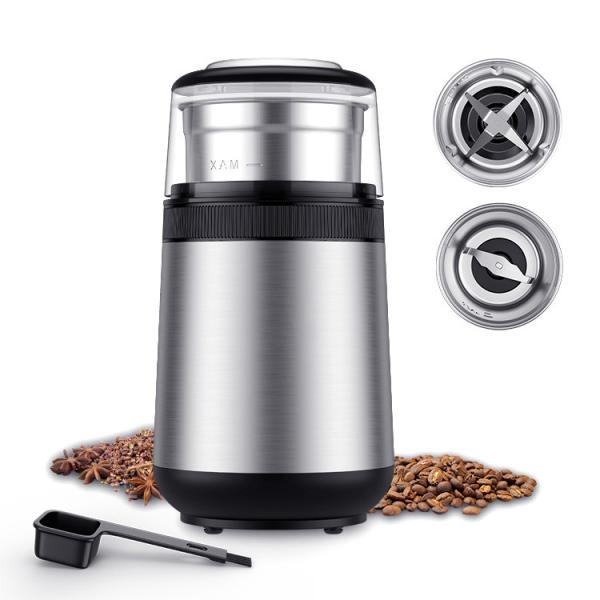 Transparent Lid Espresso Coffee Maker SS304 Cup Coffee Bean Flat Burr Espresso